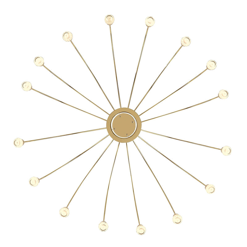 Golden Lighting Vario 47in 16-Light LED Chandelier | Modern Titanium Gold and Cut Crystal | Dining Room & Foyer | 47 x 47 x 14 in | Model 1573-16 TG-C