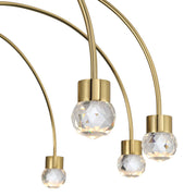 Golden Lighting Vario 25in 8-Light Chandelier | Modern Titanium Gold and Cut Crystal | Dining Room & Foyer | Model 1573-8 TG-C