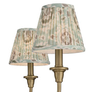 Golden Lighting Cambria 33.25in 6-Light Chandelier | Transitional Brushed Champagne Brass and Aqua Verde Fabric | Dining Room | Model 1622-6 BCB-HGA