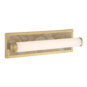 Golden Lighting Stratum 18in LED Vanity Light | Modern Brushed Champagne Brass and Moon Rock Stone | Bathroom & Powder Room | Model 1672-BA18 BCB-MR