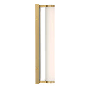 Golden Lighting Stratum 18in Integrated LED Vanity Light | Modern Brushed Champagne Brass and Persian Green Marble | Model 1672-BA18 BCB-PRG