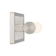 Golden Lighting Stratum 18in 1-Light Vanity Light | Modern Brushed Nickel and Jazz White Marble | Bathroom Vanity | Model 1672-BA18 BN-JW