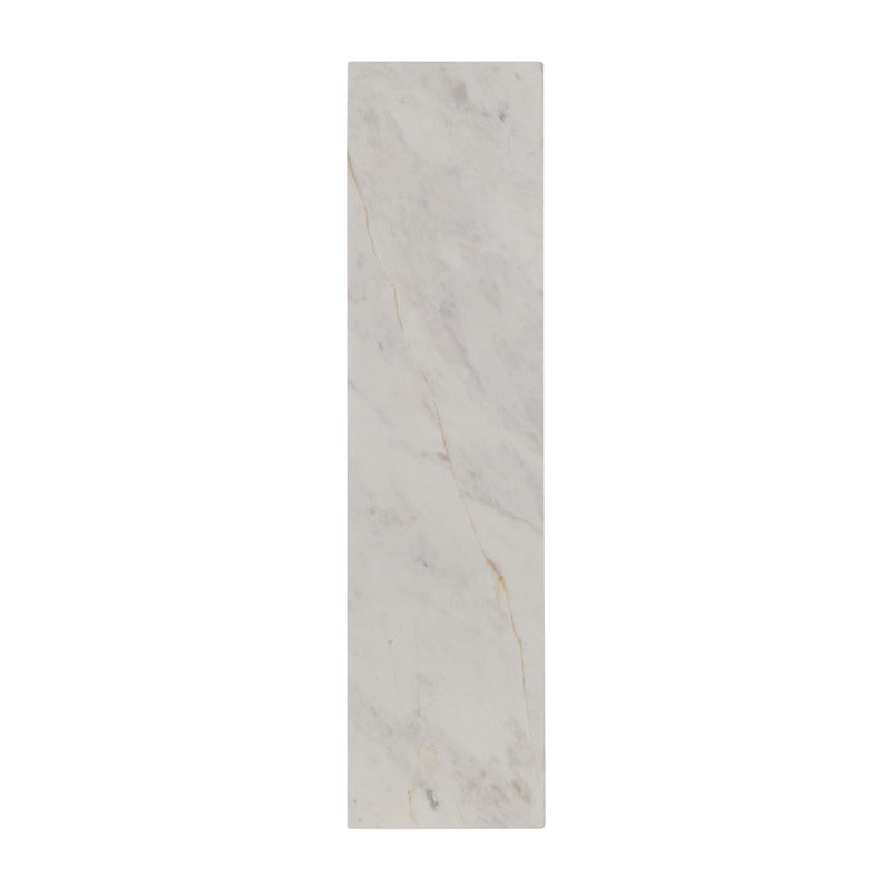 Golden Lighting Stratum 18in 1-Light Vanity Light | Modern Brushed Nickel and Jazz White Marble | Bathroom Vanity | Model 1672-BA18 BN-JW