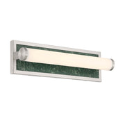 Golden Lighting Stratum 18in 1-Light Vanity Light | Modern Brushed Nickel and Persian Green Marble | Bathroom & Powder Room | Model 1672-BA18 BN-PRG