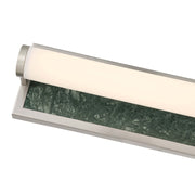Golden Lighting Stratum 18in 1-Light Vanity Light | Modern Brushed Nickel and Persian Green Marble | Bathroom & Powder Room | Model 1672-BA18 BN-PRG