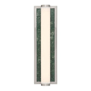 Golden Lighting Stratum 18in 1-Light Vanity Light | Modern Brushed Nickel and Persian Green Marble | Bathroom & Powder Room | Model 1672-BA18 BN-PRG