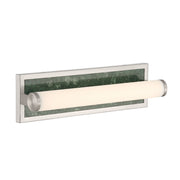 Golden Lighting Stratum 18in 1-Light Vanity Light | Modern Brushed Nickel and Persian Green Marble | Bathroom & Powder Room | Model 1672-BA18 BN-PRG