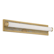 Golden Lighting Stratum 24in Integrated LED Vanity Light | Modern Brushed Champagne Brass and Moon Rock Stone | Bathroom | Model 1672-BA24 BCB-MR