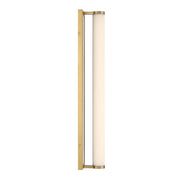 Golden Lighting Stratum 24in LED Vanity Light | Modern Brushed Champagne Brass and Persian Green Marble | Bathroom & Powder | Model 1672-BA24 BCB-PRG