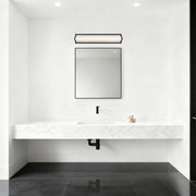 Golden Lighting Stratum 24in 1-Light LED Vanity Light | Modern Matte Black and Jazz White Marble | Bathroom & Powder Room | Model 1672-BA24 BLK-JW