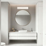 Golden Lighting Stratum 24in LED Vanity Light | Modern Brushed Nickel and Jazz White Marble | Bathroom Vanity | Model 1672-BA24 BN-JW