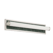Golden Lighting Stratum 24in Integrated LED Vanity Light | Modern Brushed Nickel and Persian Green Marble | Bathroom | Model 1672-BA24 BN-PRG