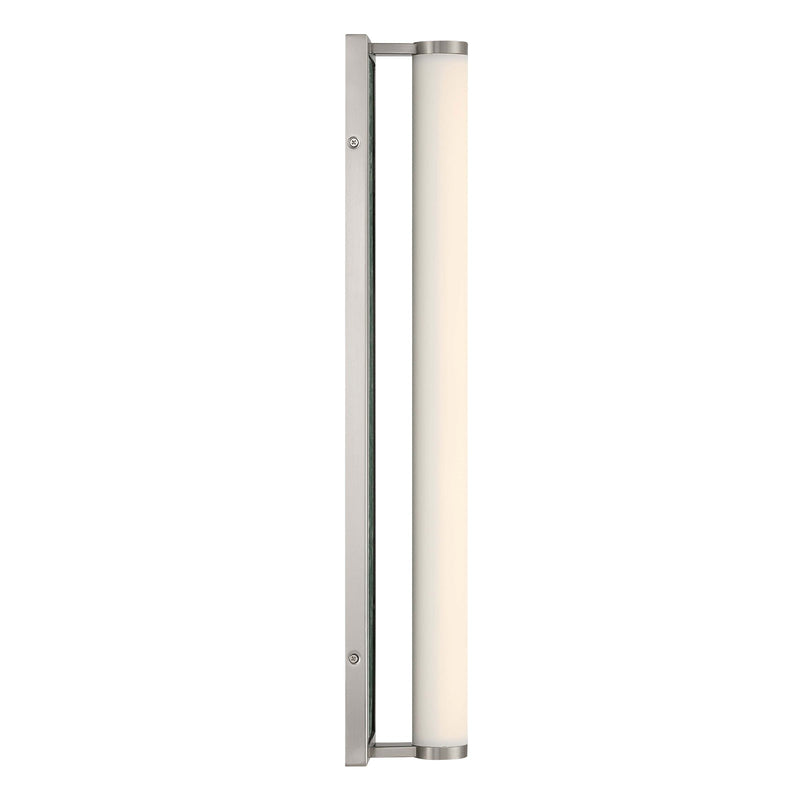 Golden Lighting Stratum 24in Integrated LED Vanity Light | Modern Brushed Nickel and Persian Green Marble | Bathroom | Model 1672-BA24 BN-PRG