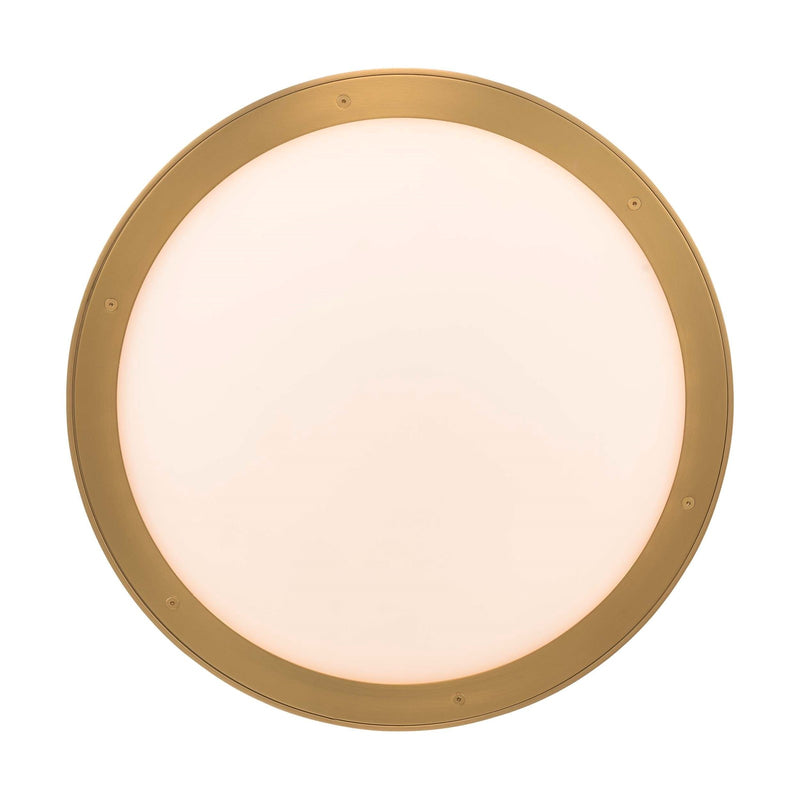 Golden Lighting Cameron 17in Integrated LED Pendant | Modern Brushed Champagne Brass and Etched Glass | Kitchen Island | Model 1700-17 BCB-EG