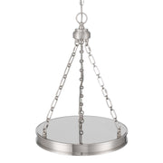 Golden Lighting Cameron 16.5in 1-Light LED Pendant | Modern Polished Nickel and Etched Glass | Kitchen & Dining Room | Model 1700-17 PN-EG