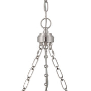 Golden Lighting Cameron 16.5in 1-Light LED Pendant | Modern Polished Nickel and Etched Glass | Kitchen & Dining Room | Model 1700-17 PN-EG