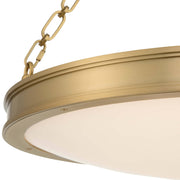 Golden Lighting Cameron 24in LED Pendant | Modern Brushed Champagne Brass and Etched Glass | Kitchen & Dining Room | Model 1700-24 BCB-EG