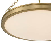 Golden Lighting Cameron 30in LED Pendant | Modern Brushed Champagne Brass and Etched Glass | Kitchen Island & Dining Room | Model 1700-30 BCB-EG