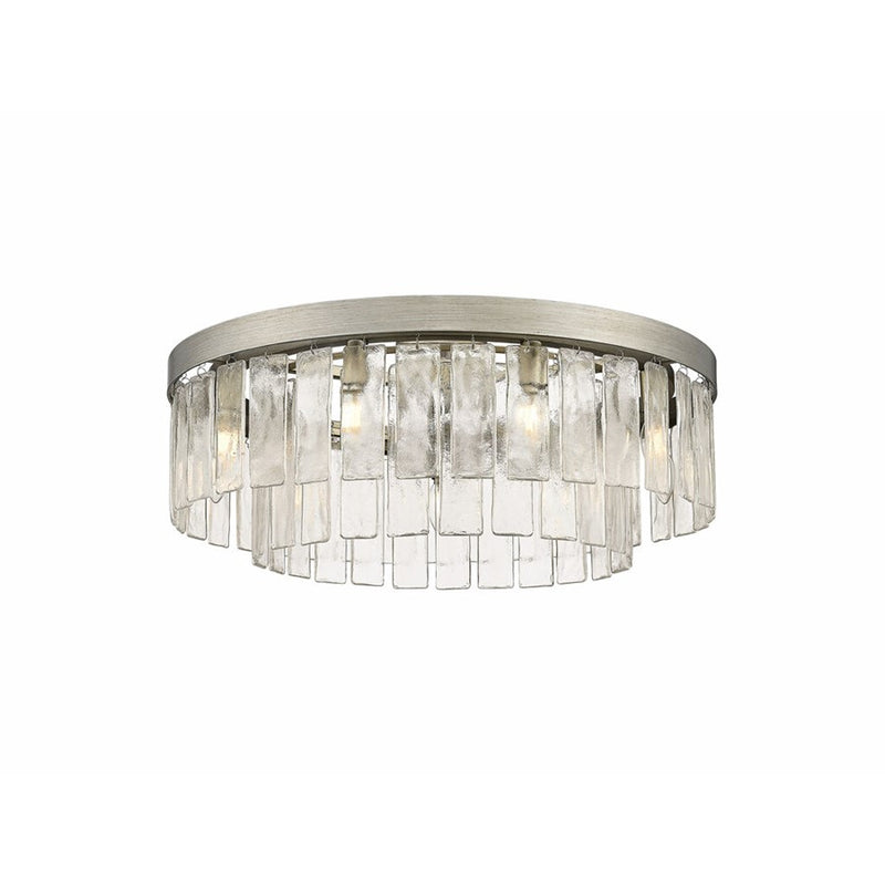 Golden Ciara 9-Light Semi-Flush, Peruvian Silver/Water Glass