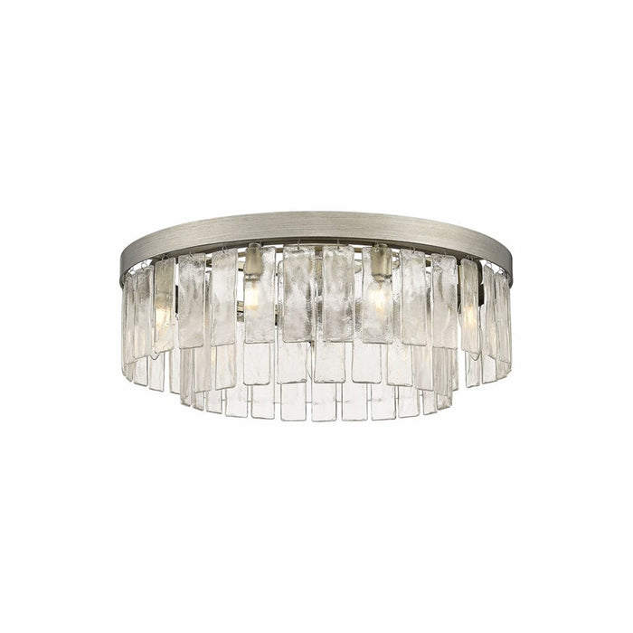 Golden Ciara 9-Light Semi-Flush, Peruvian Silver/Water Glass