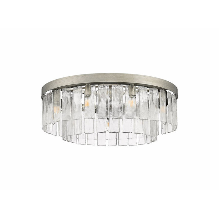 Golden Ciara 9-Light Semi-Flush, Peruvian Silver/Water Glass