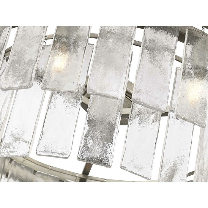 Golden Ciara 9-Light Semi-Flush, Peruvian Silver/Water Glass