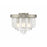 Golden Ciara 3-Light Flush Mount, Peruvian Silver/Water Glass