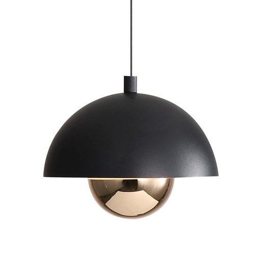 Golden Lighting Vintra 7in 1-Light Pendant | Modern Sand Black and Copper Steel | Kitchen Island & Dining Room | Model 1816-1S SNB-CPR