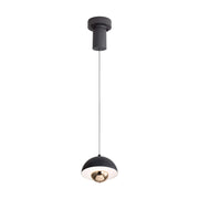 Golden Lighting Vintra 7in 1-Light Pendant | Modern Sand Black and Copper Steel | Kitchen Island & Dining Room | Model 1816-1S SNB-CPR