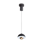 Golden Lighting Vintra 7in 1-Light Pendant | Modern Sand Black and Copper Steel | Kitchen Island & Dining Room | Model 1816-1S SNB-CPR