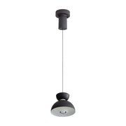 Golden Lighting Vintra 7in 1-Light LED Pendant | Modern Sand Black and Chrome Steel | Kitchen Island & Dining Room | Model 1816-2S SNB-CH