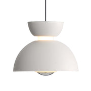 Golden Lighting Vintra 7in 1-Light LED Pendant | Modern Sand White and Chrome Steel | Kitchen Island & Dining Room | Model 1816-2S SNW-CH