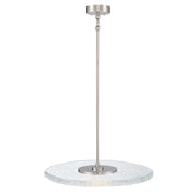Golden Lighting Luminwood 24in LED Pendant | Modern Polished Nickel and Clear Resin | Kitchen Island & Dining Room | Model 1921-24 PN-RE
