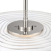 Golden Lighting Luminwood 24in LED Pendant | Modern Polished Nickel and Clear Resin | Kitchen Island & Dining Room | Model 1921-24 PN-RE