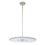Golden Lighting Luminwood 24in LED Pendant | Modern Polished Nickel and Clear Resin | Kitchen Island & Dining Room | Model 1921-24 PN-RE