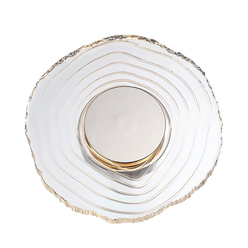 Golden Lighting Luminwood 12in 1-Light Wall Sconce | Modern Polished Nickel and Clear Resin | Hallway & Bedroom Accent | Model 1921-WSC12 PN-RE
