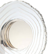 Golden Lighting Luminwood 12in 1-Light Wall Sconce | Modern Polished Nickel and Clear Resin | Hallway & Bedroom Accent | Model 1921-WSC12 PN-RE