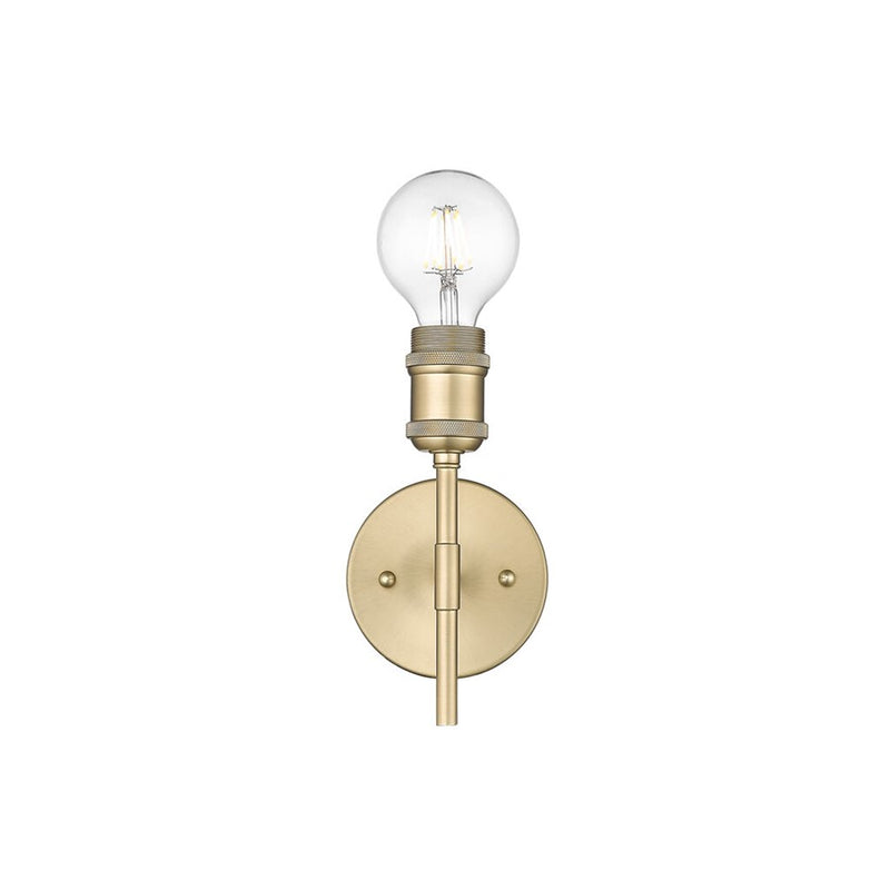 Golden Axel 1-Light Wall Sconce, Brushed Champagne Bronze/No Shade