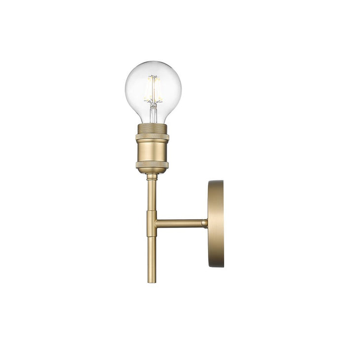 Golden Axel 1-Light Wall Sconce, Brushed Champagne Bronze/No Shade