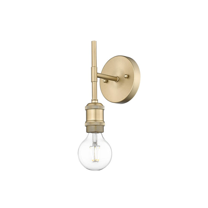 Golden Axel 1-Light Wall Sconce, Brushed Champagne Bronze/No Shade