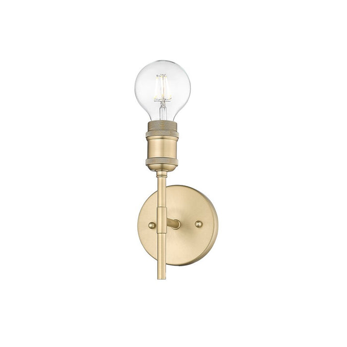 Golden Axel 1-Light Wall Sconce, Brushed Champagne Bronze/No Shade