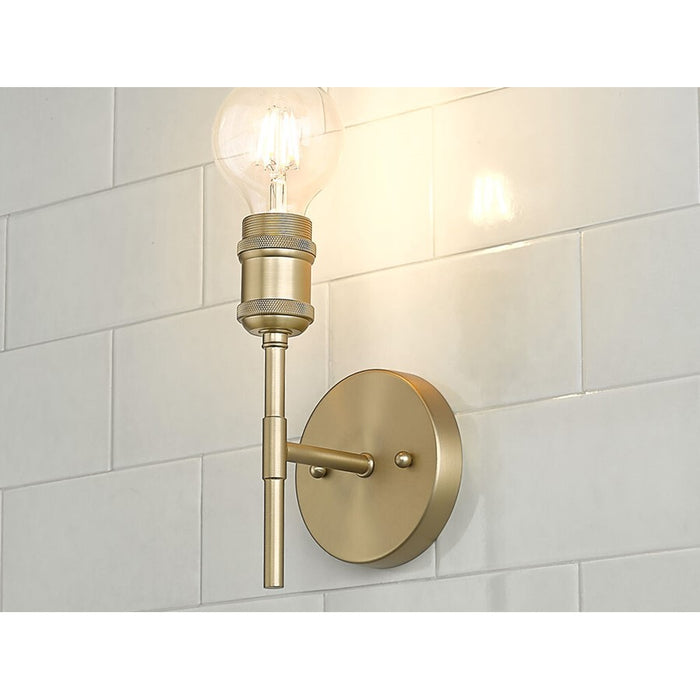 Golden Axel 1-Light Wall Sconce, Brushed Champagne Bronze/No Shade