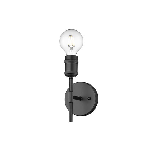 Golden Lighting Axel 1-Light Wall Sconce, Matte Black/No Shade - 1945-1WBLK
