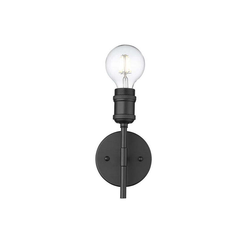Golden Lighting Axel 1-Light Wall Sconce, Matte Black/No Shade