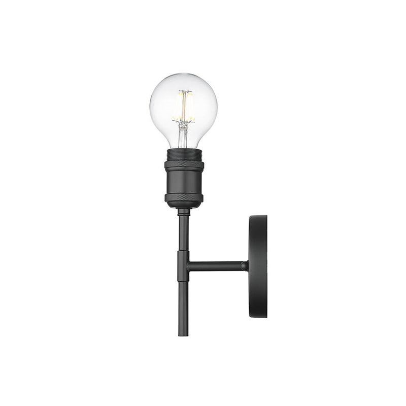 Golden Lighting Axel 1-Light Wall Sconce, Matte Black/No Shade