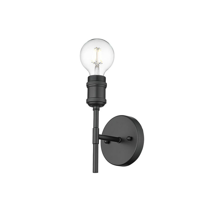 Golden Lighting Axel 1-Light Wall Sconce, Matte Black/No Shade