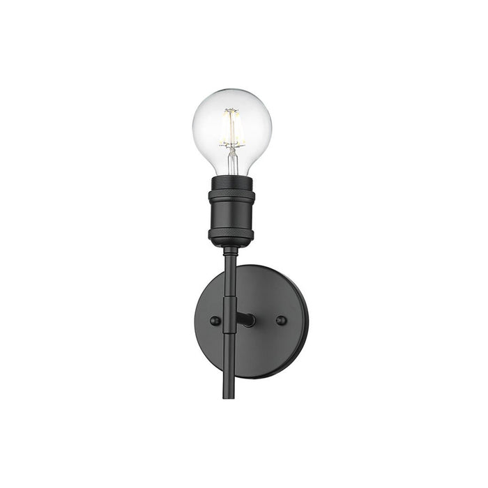 Golden Lighting Axel 1-Light Wall Sconce, Matte Black/No Shade
