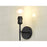 Golden Lighting Axel 1-Light Wall Sconce, Matte Black/No Shade
