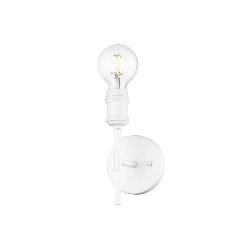 Golden Lighting Axel 1-Light Wall Sconce, Matte White/No Shade - 1945-1WWHT