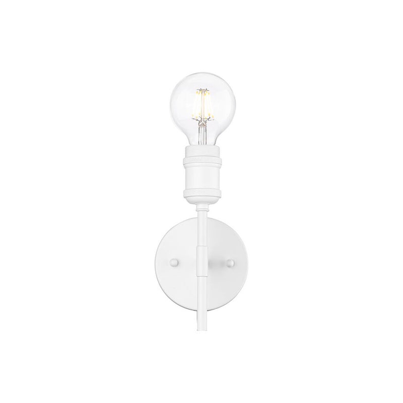 Golden Lighting Axel 1-Light Wall Sconce, Matte White/No Shade